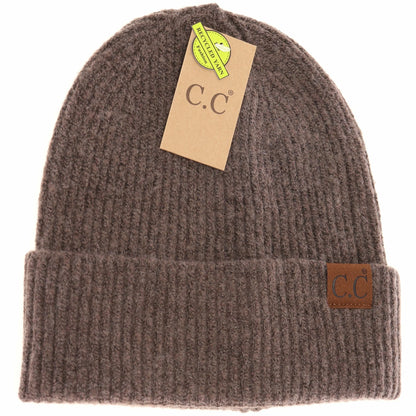 Unisex Adult Soft Ribbed Cuff C.C. Beanie