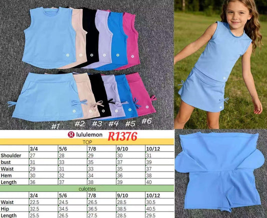 Pre-Order: Kids 🍋 Skort Set - Salt Threads