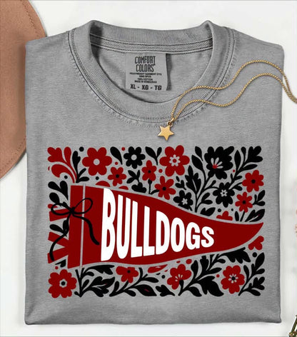 Pre-Order: Custom Floral Mascot Pennant Tee
