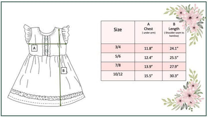 Kids Dainty Coral Floral Ruffle Button Spring Easter Dress