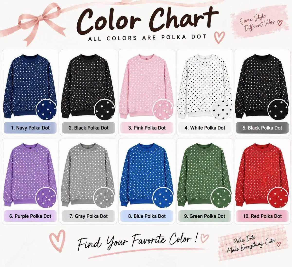 Pre-Order: Custom Polka Dot Sweatshirt
