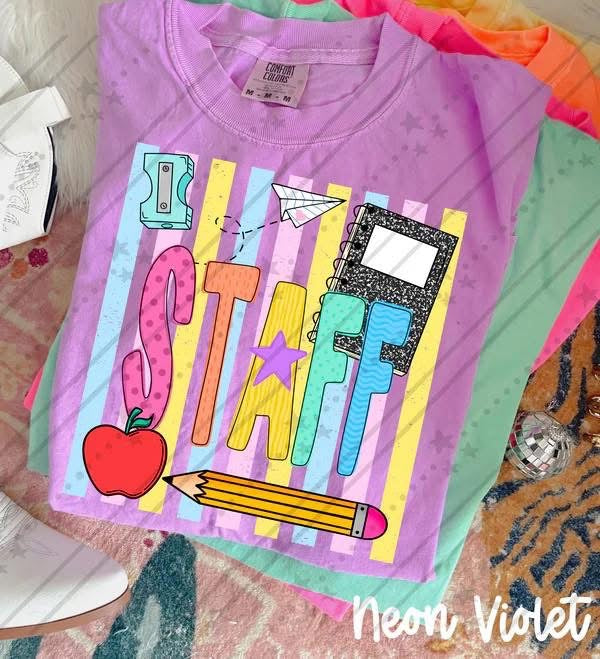 Pre-Order: Colorful Stripes School Tee
