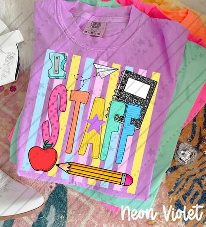 Pre-Order: Colorful Stripes School Tee