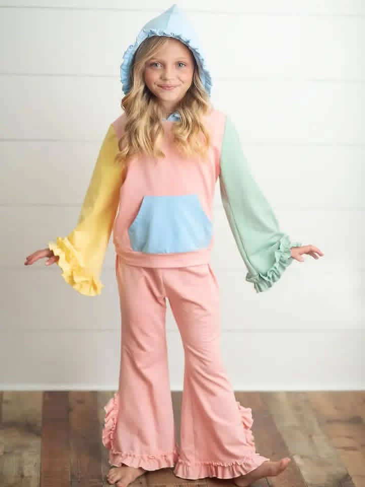 Pre-Order: Hooded Ruffle Pocket Lounge Set