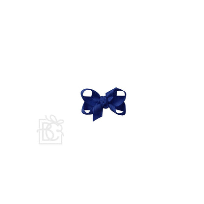 SIGNATURE GROSGRAIN BOW ON CLIP: DARK NAVY / 6.5" Jumbo - 2.25" Ribbon on Lg. Alligator Clip