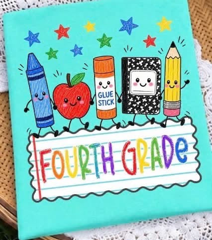 Pre-Order: School Supplies Grade Level Tee