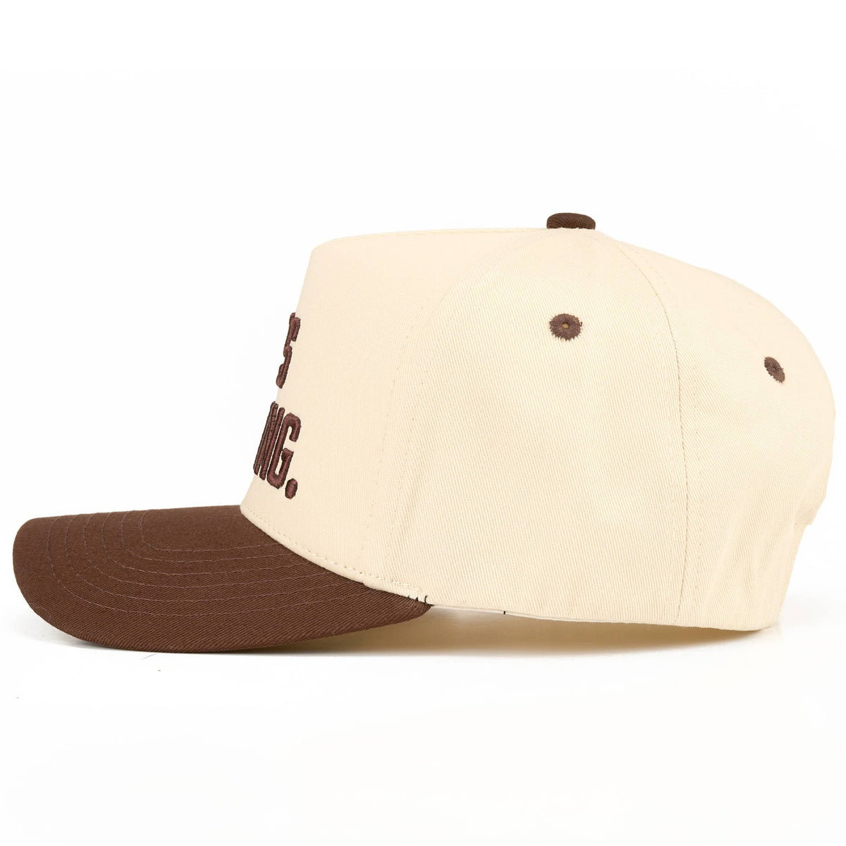 C.C HE'S FARMING Letter Embroidered Two Tone Trucker Hat - Salt Threads