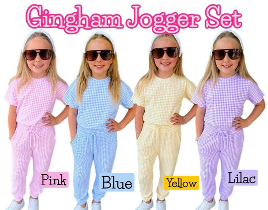 Pre-Order: Gingham Jogger Sets