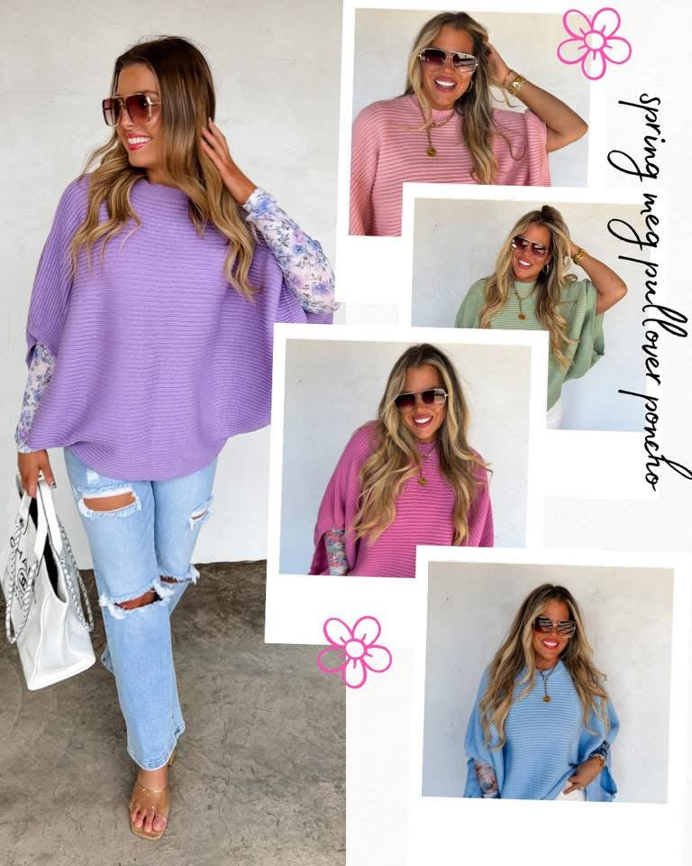 Pre-Order: Spring Meg Pullover Poncho