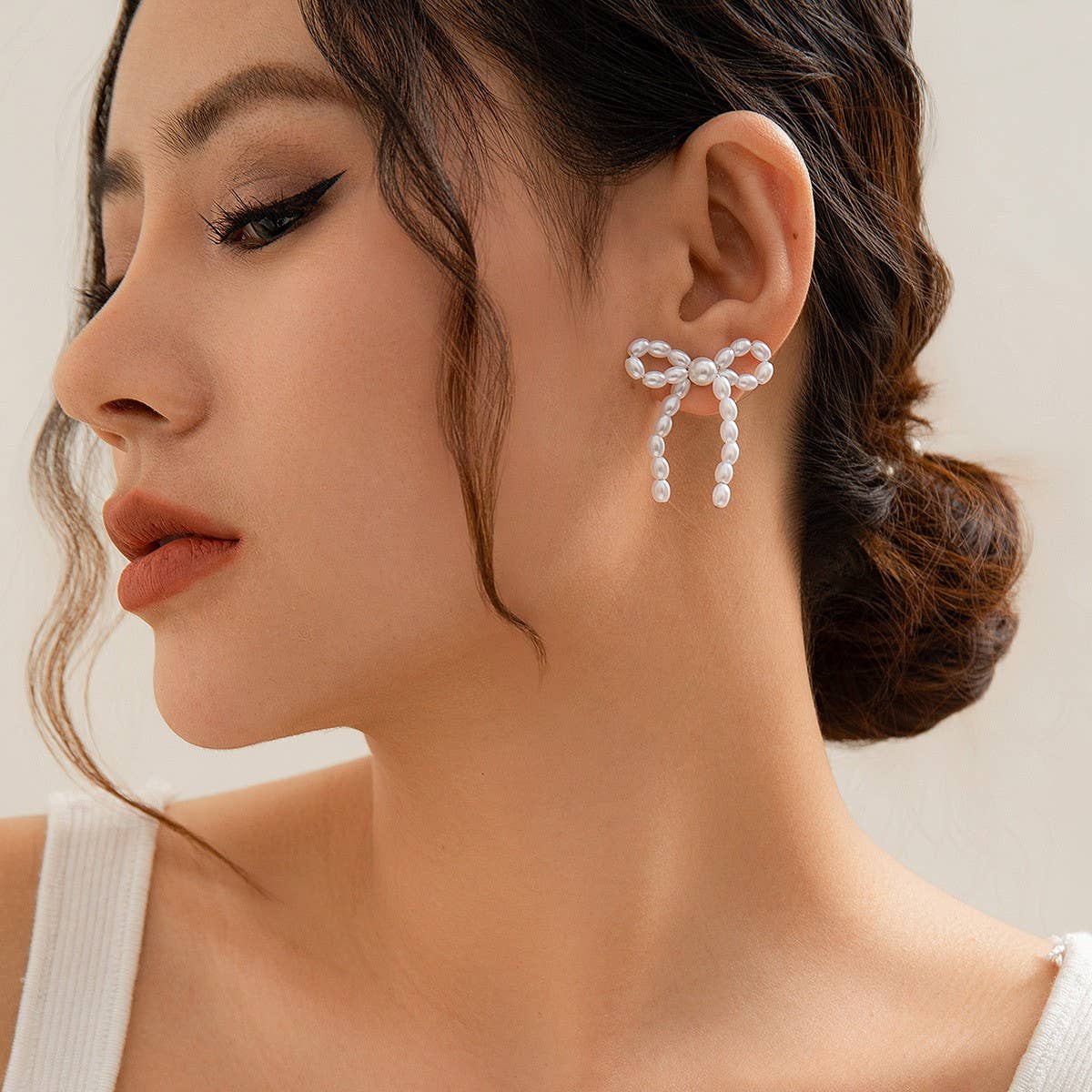 BOW FRENCH TASSEL PEARL EARRINGS {RTS}