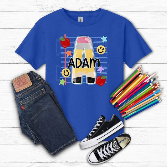 Pre-Order: CUSTOM Name Alpha Back to School Tee