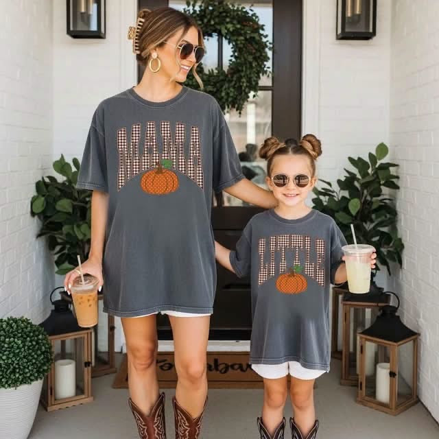Pre-Order: Gingham Pumpkin Tee - Salt Threads