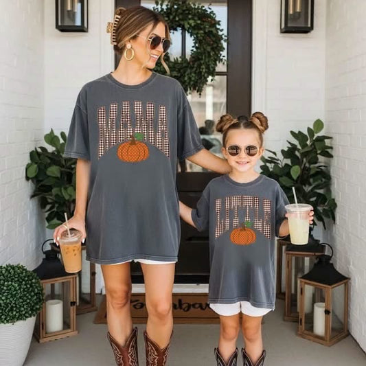 Pre-Order: Gingham Pumpkin Tee