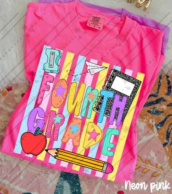 Pre-Order: Colorful Stripes School Tee