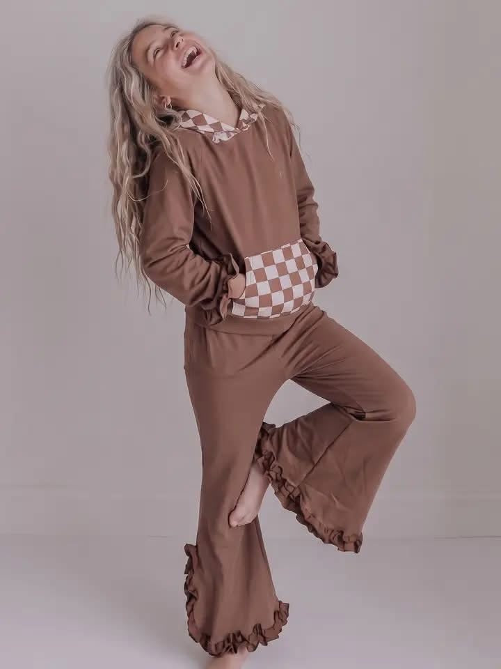 Pre-Order: Hooded Ruffle Pocket Lounge Set
