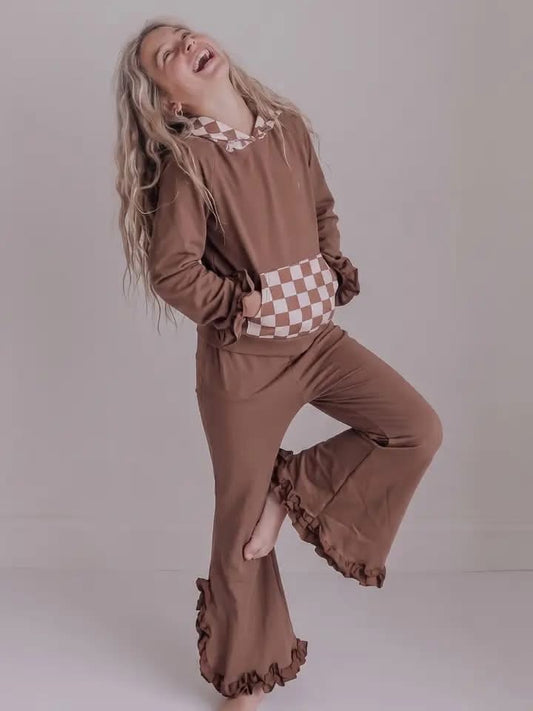 Pre-Order: Hooded Ruffle Pocket Lounge Set