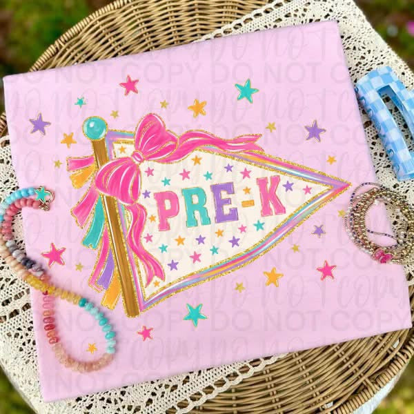 Pre-Order: Pink Bow Pennant Grade Tee