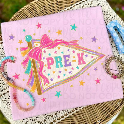 Pre-Order: Pink Bow Pennant Grade Tee