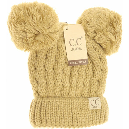 Kids CC Double Pom Beanie {RTS} - Salt Threads