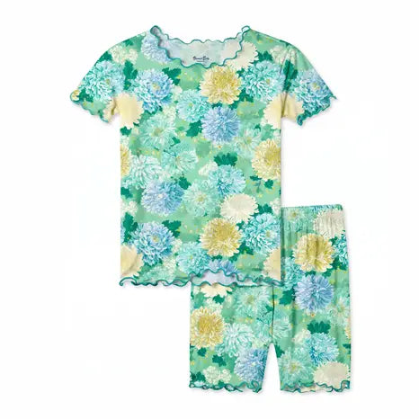 Pre-Order: Bamboo PJ Sets Aqua Bloom