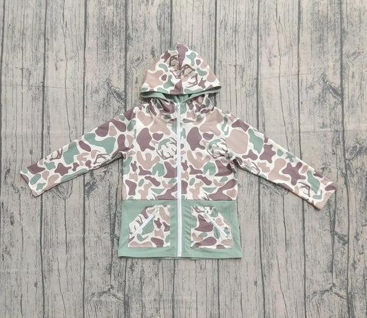 Pre-Order: Full Zip Camo Hooded Jacket