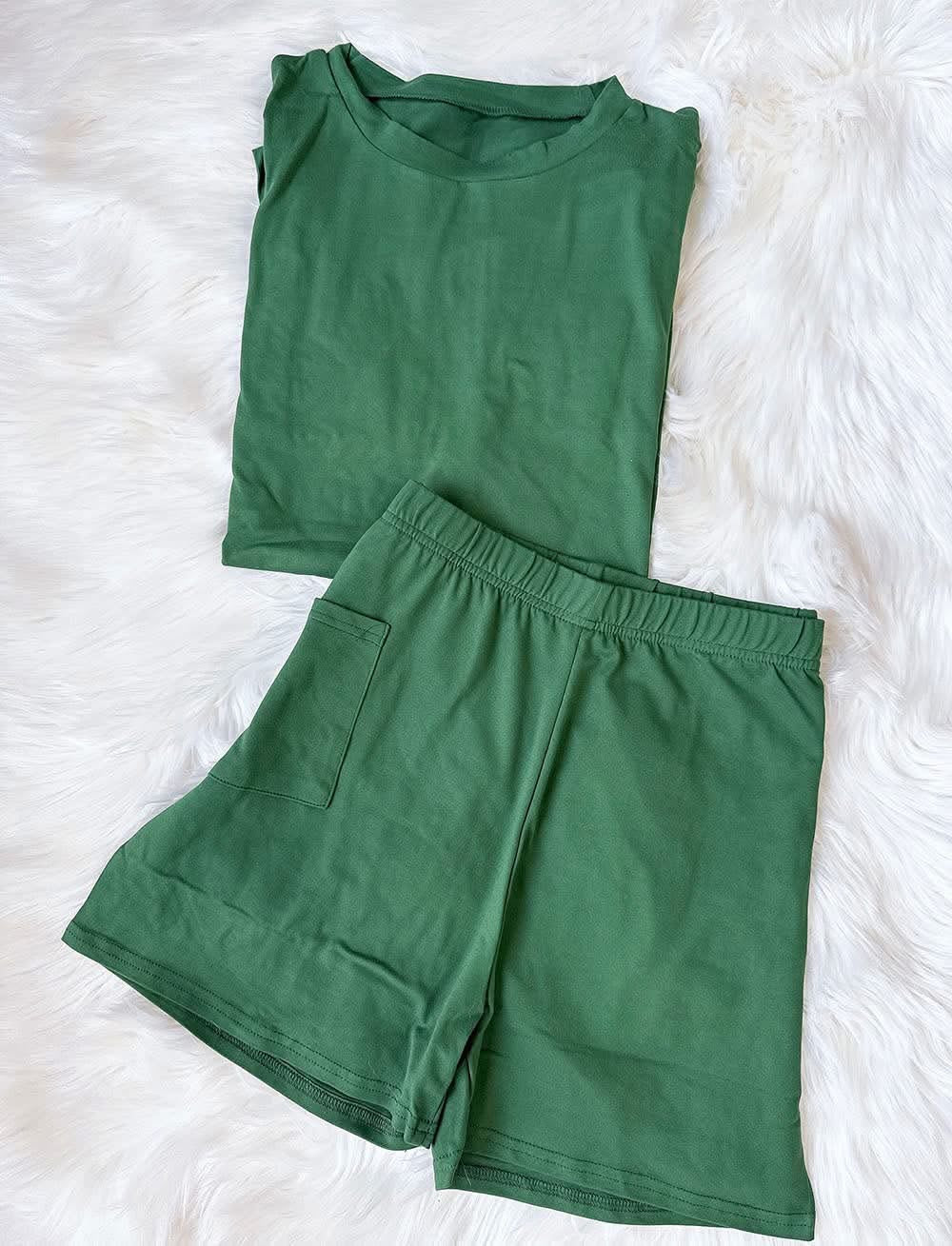 Pre-Order: Women's Causal T-shirt and Biker Shorts Set