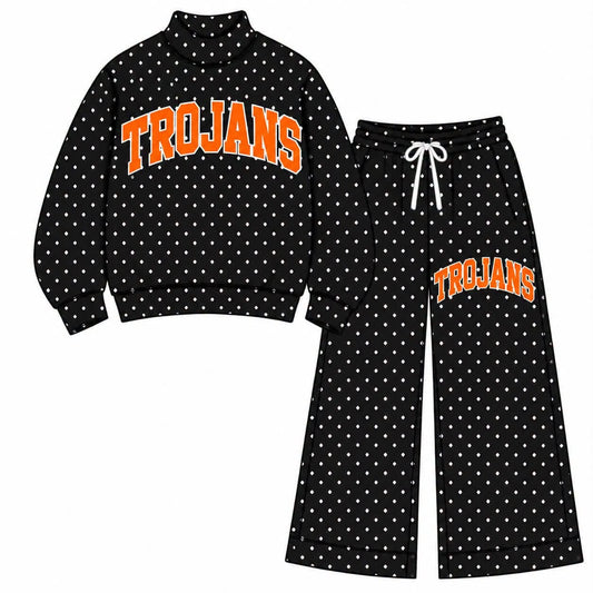Pre-Order: CRAB ORCHARD TROJANS Mock Neck & Wide Leg Set