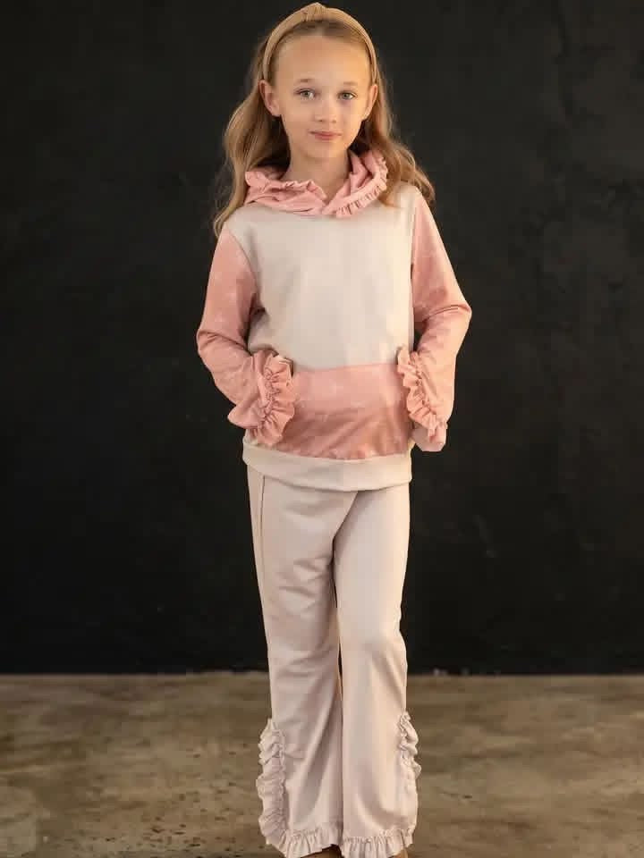 Pre-Order: Hooded Ruffle Pocket Lounge Set
