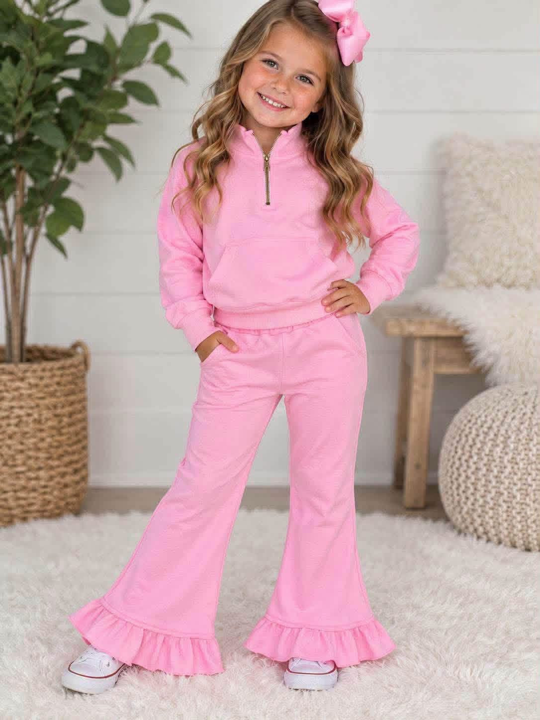 Pre-Order: Pink Quarter Zip Set