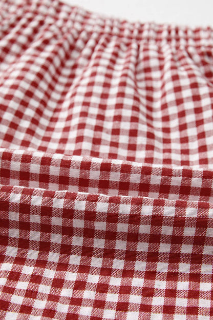 Ready to Ship: Gingham Plaid High Waist Summer Shorts