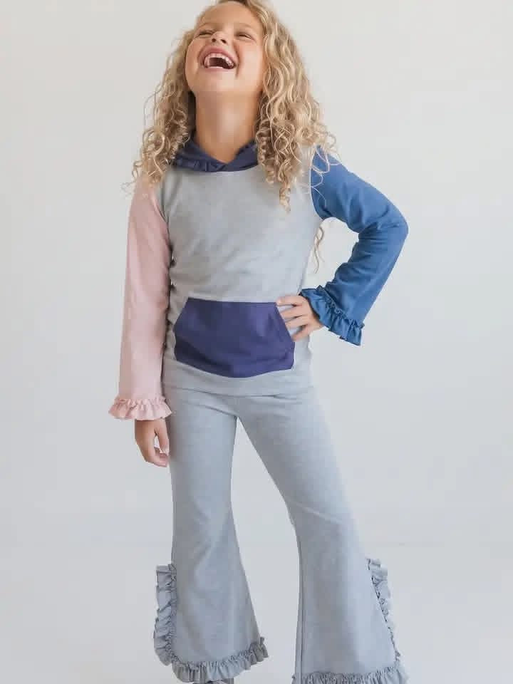 Pre-Order: Hooded Ruffle Pocket Lounge Set