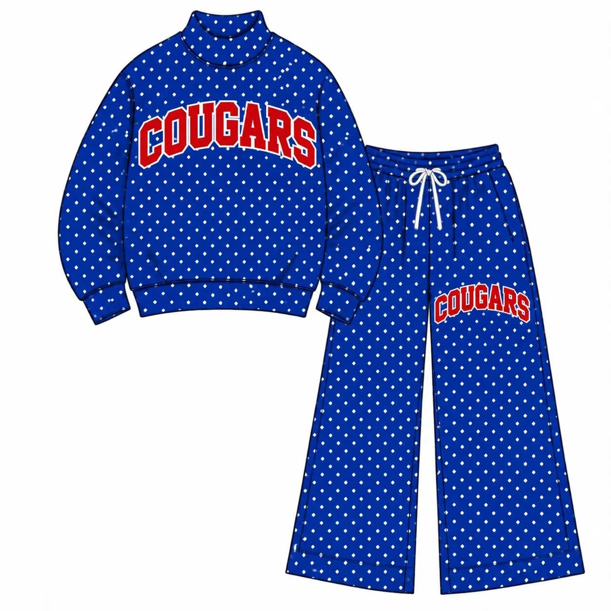 Pre-Order: HARDIN COUNTY COUGARS Mock Neck & Wide Leg Set
