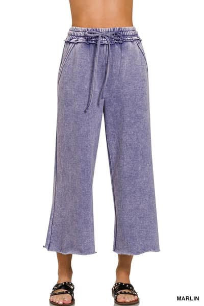 ⭐️ {RTS} Zenana Acid Wash Palazzo Pants ⭐️