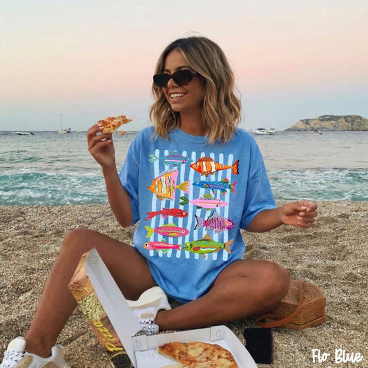 Pre-Order: Colorful Fish Tee