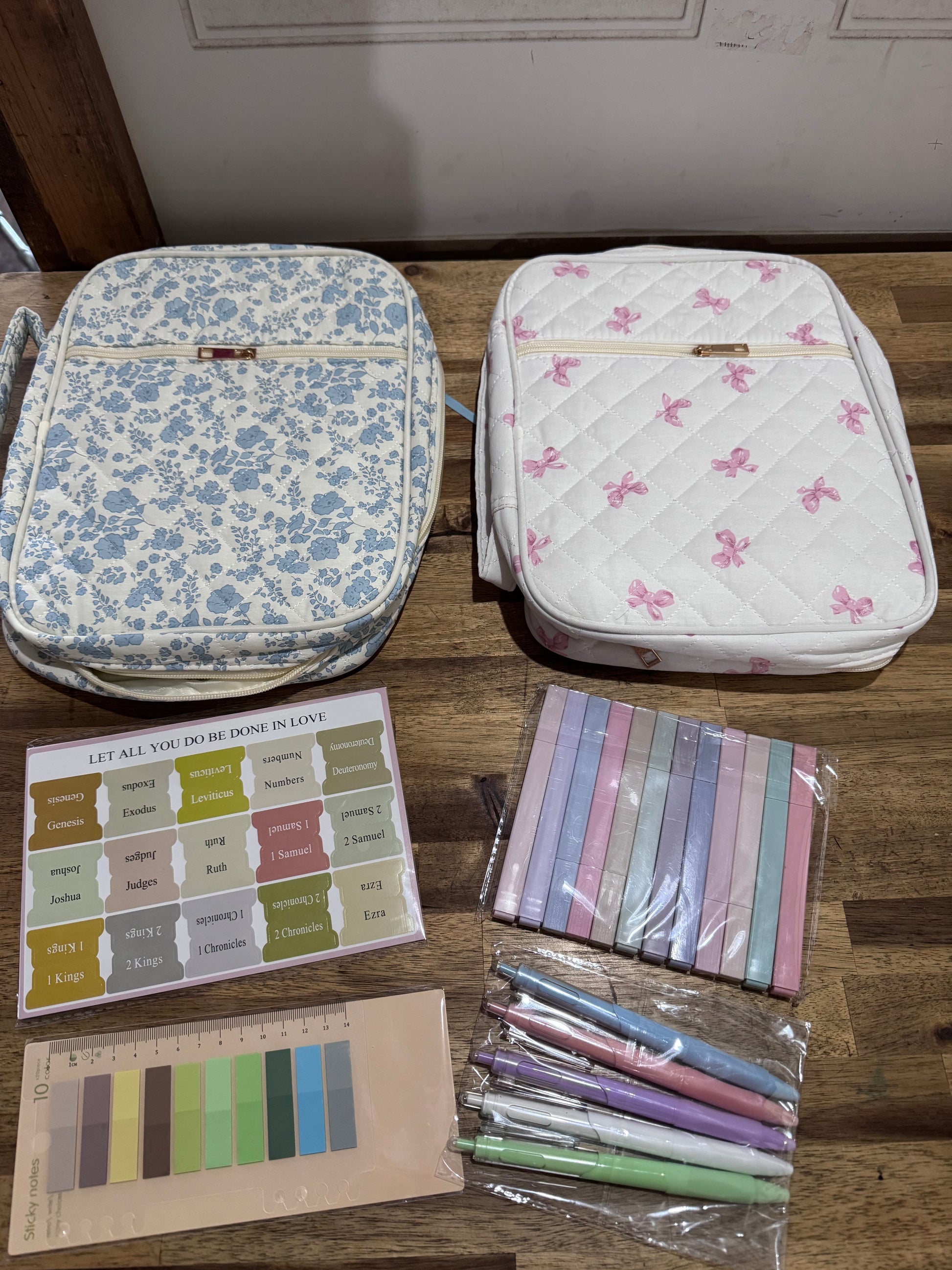 Ready to Ship: Bible Cover Case Set - Salt Threads