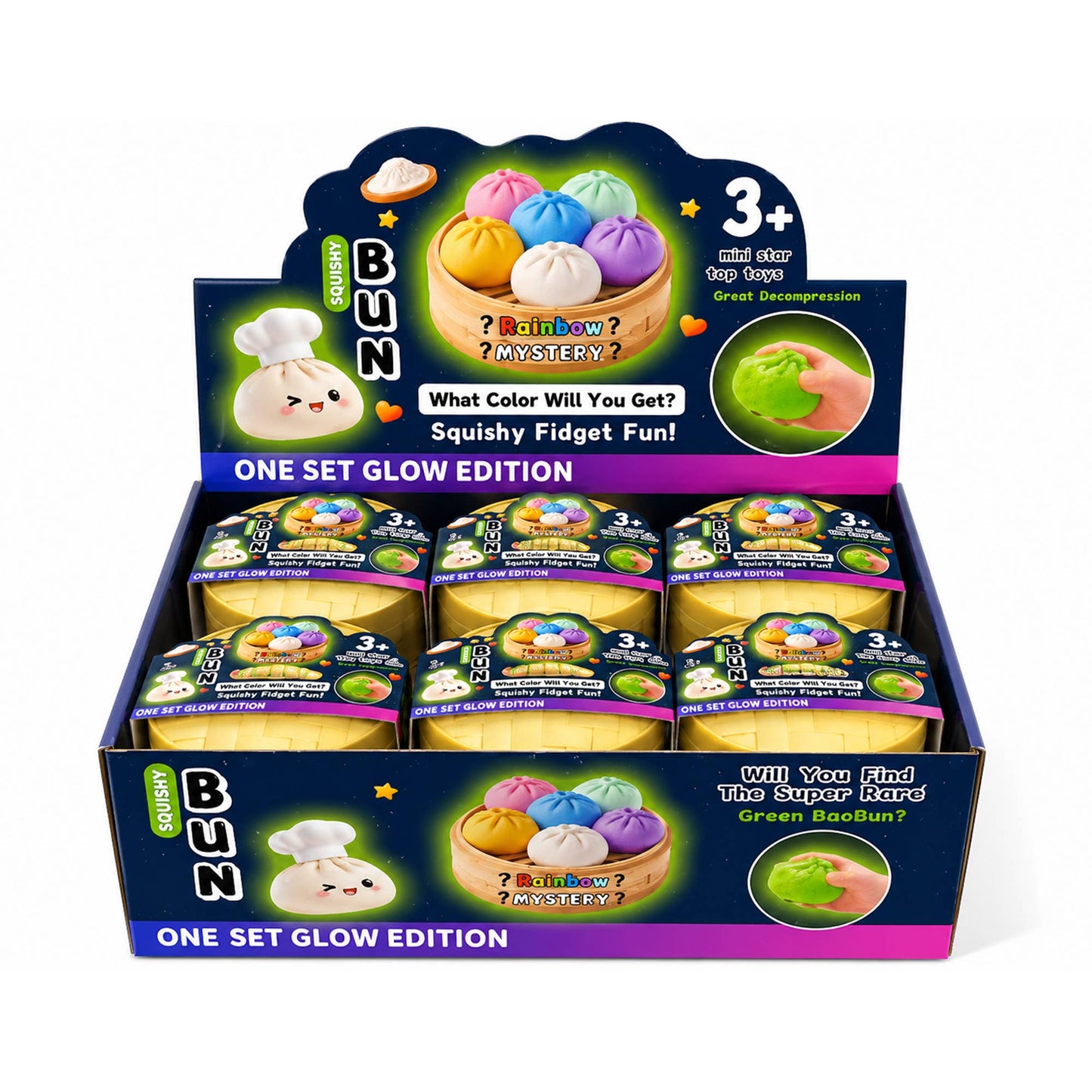 Ready to Ship: Glow-in-the-Dark Dumpling Squishy Mystery