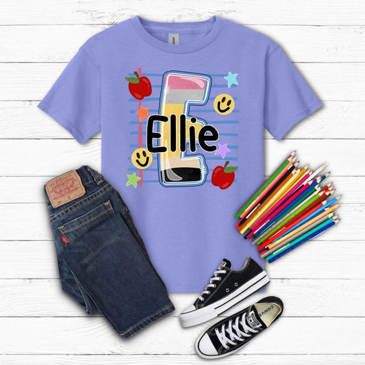 Pre-Order: CUSTOM Name Alpha Back to School Tee