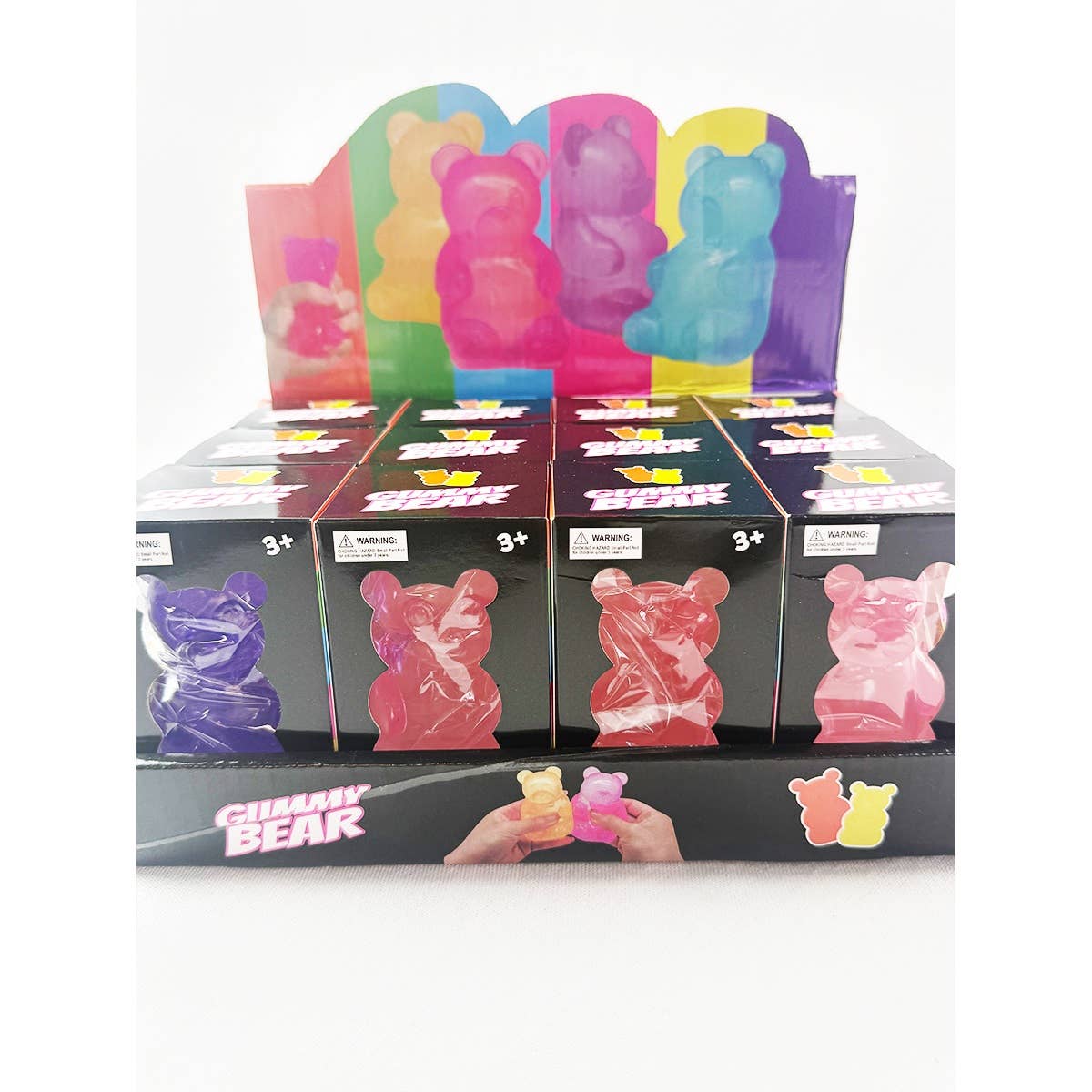 Pre-Order: Large Solid Transparent Gummy Bear Squishy Toy