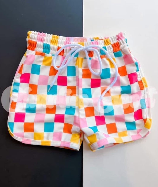 Kids Checkered Board Shorts {RTS}