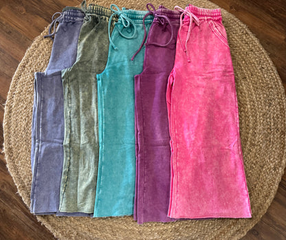 ⭐️ {RTS} Zenana Acid Wash Palazzo Pants ⭐️