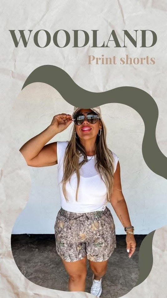 LIMITED Pre-Order: Woodland Print Shorts