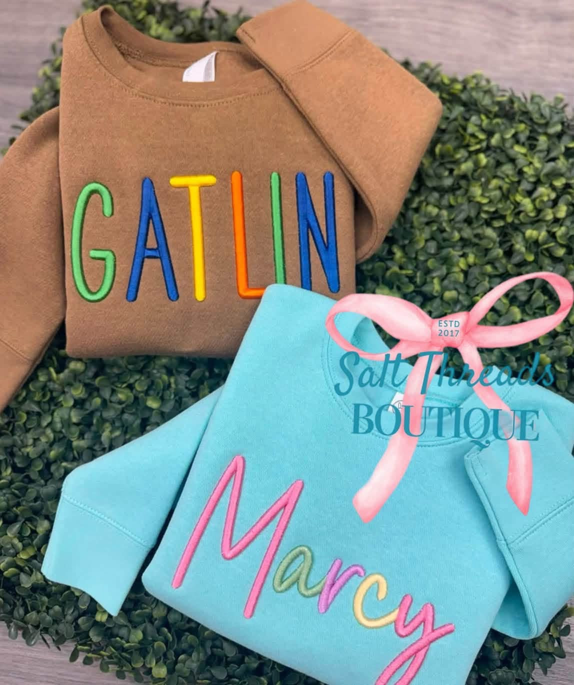 Pre-Order: 3D Puff Kid Name Sweatshirts