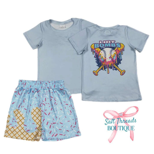 Pre-Order: Ice Cream Drip Short Set