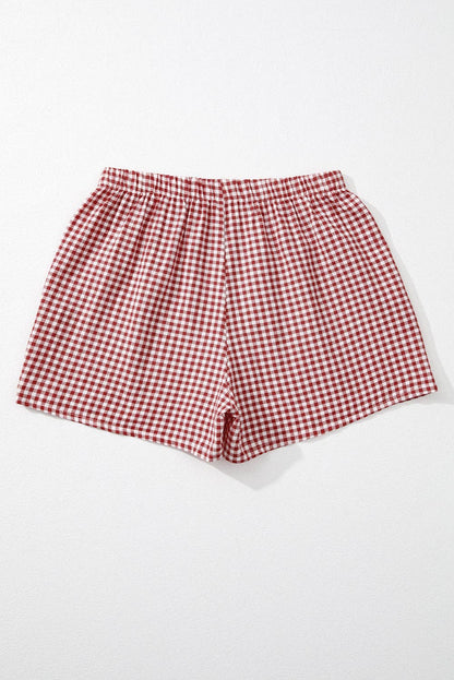 Ready to Ship: Gingham Plaid High Waist Summer Shorts