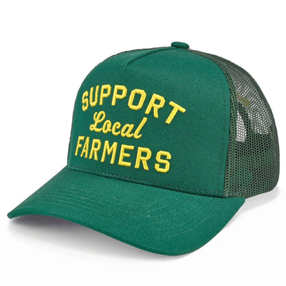 Ready to Ship: C.C SUPPORT LOCAL FARMERS Letter Two Tone Trucker Hat