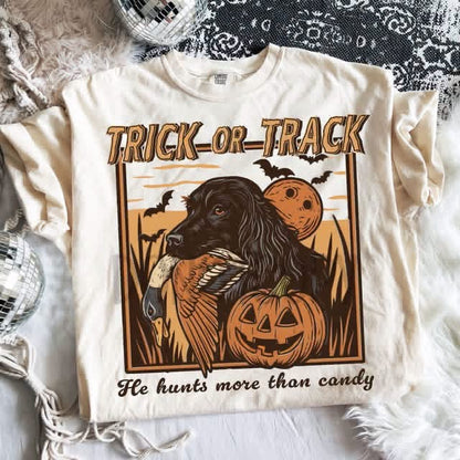 Pre-Order: Trick or Track | Dove Field Tee or Crew
