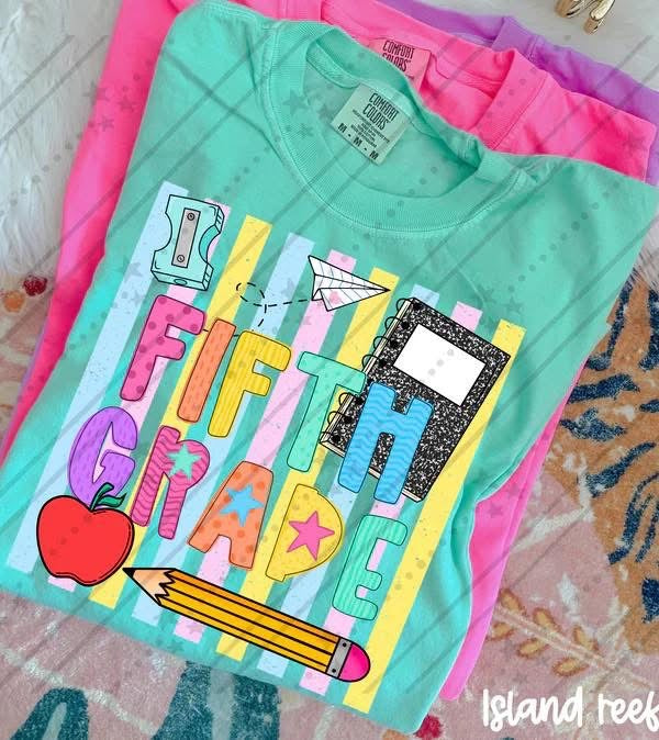 Pre-Order: Colorful Stripes School Tee