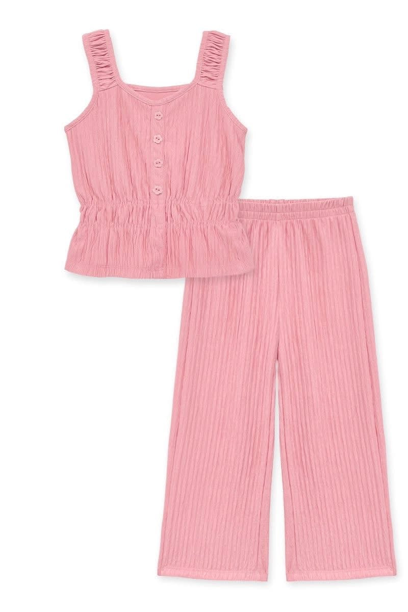 Ready to Ship: Girls Crinkle Pant Set