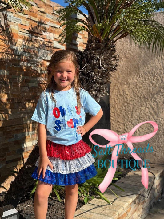 Pre-Order: Patriotic Sequin Skirt