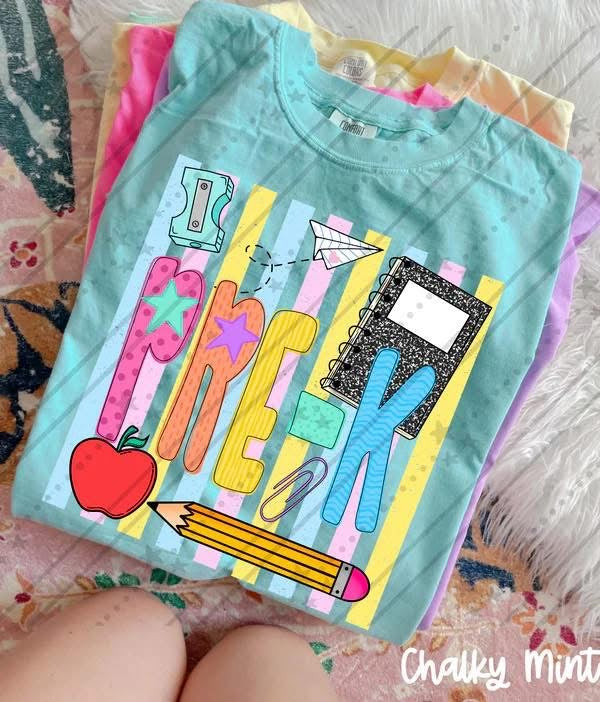 Pre-Order: Colorful Stripes School Tee